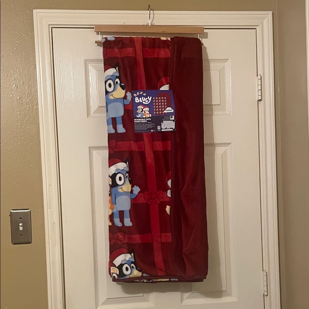 Bluey Reversible Coco Plush Throw Kids Blanket